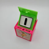 1972 Mattel Alphabet Pop Up Block Toy Plastic Vintage Letter Ice Cream Learn