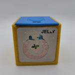1972 Mattel Alphabet Pop Up Block Toy Plastic Vintage Letter Jelly Learn Jam J