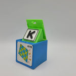 1972 Mattel Alphabet Pop Up Block Toy Plastic Vintage Letter Learn School Kite