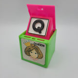 1972 Mattel Alphabet Pop Up Block Toy Plastic Vintage Letter Learn School Queen