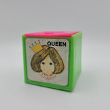 1972 Mattel Alphabet Pop Up Block Toy Plastic Vintage Letter Learn School Queen