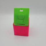 1972 Mattel Alphabet Pop Up Block Toy Plastic Vintage Letter Learn School Sun