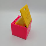 1972 Mattel Alphabet Pop Up Block Toy Plastic Vintage Letter Learn School Watch