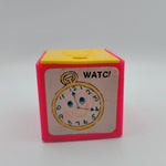 1972 Mattel Alphabet Pop Up Block Toy Plastic Vintage Letter Learn School Watch