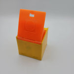 1972 Mattel Alphabet Pop Up Block Toy Plastic Vintage Letter Learn School Yarn