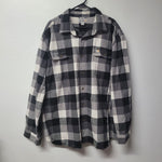 Carhartt Flannel Button Down Shirt Gray Plaid Plaidurday 906 Yooper Mens 2XL