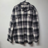 Carhartt Flannel Button Down Shirt Gray Plaid Plaidurday 906 Yooper Mens 2XL