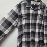 Carhartt Flannel Button Down Shirt Gray Plaid Plaidurday 906 Yooper Mens 2XL