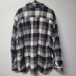 Carhartt Flannel Button Down Shirt Gray Plaid Plaidurday 906 Yooper Mens 2XL
