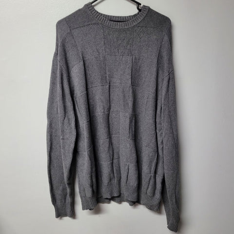 Haggard Sweater Mens XXL Gray Knit Square