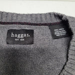 Haggard Sweater Mens XXL Gray Knit Square