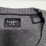 Haggard Sweater Mens XXL Gray Knit Square