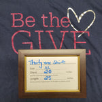 Be The Give Thirty-One Shirt Blue Heart Glitter Womens XL Bags Hostess Rep