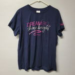 Dream Big Bright Thirty-One Shirt Blue Glitter Womens XL Bags Hostess Rep