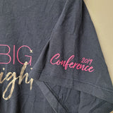 Dream Big Bright Thirty-One Shirt Blue Glitter Womens XL Bags Hostess Rep