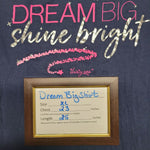 Dream Big Bright Thirty-One Shirt Blue Glitter Womens XL Bags Hostess Rep