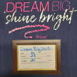 Dream Big Bright Thirty-One Shirt Blue Glitter Womens XL Bags Hostess Rep