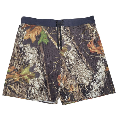 Camouflage Swim Trunks Shorts Mens XXL Black Pocket No Liner Drawstring Waist