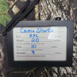 Camouflage Swim Trunks Shorts Mens XXL Black Pocket No Liner Drawstring Waist