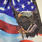 George Eagle Swim Trunks Mens XL American Flag Stars Stripes Murica Patriotic