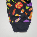 Halloween Candy Corn Pajama Set Boys Medium 8 10 Orange Black Skeleton Fleece