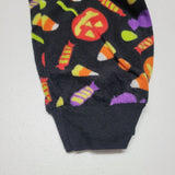 Halloween Candy Corn Pajama Set Boys Medium 8 10 Orange Black Skeleton Fleece