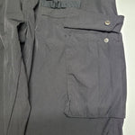 American Stitch Nylon Pants Stretch Waist Snap Pockets Women's Junior XL Black
