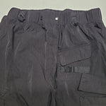 American Stitch Nylon Pants Stretch Waist Snap Pockets Women's Junior XL Black