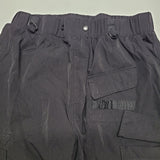 American Stitch Nylon Pants Stretch Waist Snap Pockets Women's Junior XL Black