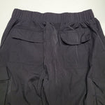 American Stitch Nylon Pants Stretch Waist Snap Pockets Women's Junior XL Black
