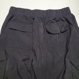 American Stitch Nylon Pants Stretch Waist Snap Pockets Women's Junior XL Black