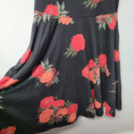 Lularoe Dress Sleeveless Black Red Roses Pockets Womens 2X Basic Classy