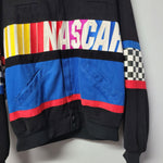Nascar Winston Cup Jacket Black Vintage Mens Medium Embroidered No Driver Fan