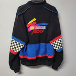 Nascar Winston Cup Jacket Black Vintage Mens Medium Embroidered No Driver Fan