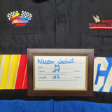 Nascar Winston Cup Jacket Black Vintage Mens Medium Embroidered No Driver Fan