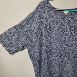 Lularoe Shirt Blue Paisley Womens Plus Size 3XL Oversized Tunic Fall Comfy Relax