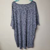Lularoe Shirt Blue Paisley Womens Plus Size 3XL Oversized Tunic Fall Comfy Relax