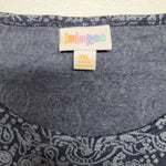 Lularoe Shirt Blue Paisley Womens Plus Size 3XL Oversized Tunic Fall Comfy Relax