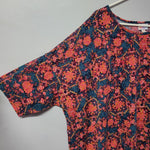 Lularoe Irma Shirt Top Womens 3XL Floral Pink Red Comfortable Casual Classic