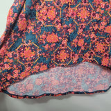 Lularoe Irma Shirt Top Womens 3XL Floral Pink Red Comfortable Casual Classic