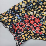 Lularoe Lily Top Shirt Stretch Smocked Sleeves Neckline Womens Plus 3XL Flowers