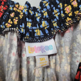 Lularoe Lily Top Shirt Stretch Smocked Sleeves Neckline Womens Plus 3XL Flowers