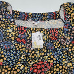 Lularoe Lily Top Shirt Stretch Smocked Sleeves Neckline Womens Plus 3XL Flowers