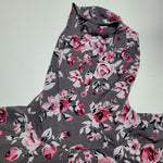 Lularoe Hoodie Shirt Long Sleeve Gray Roses Pink Ribbon Cancer Aware Womens 3XL