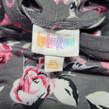 Lularoe Hoodie Shirt Long Sleeve Gray Roses Pink Ribbon Cancer Aware Womens 3XL