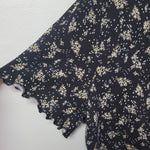 Lularoe Kelly Shirt Top Floral Black Womens Plus Size 3XL Short Sleeve Summer