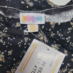Lularoe Kelly Shirt Top Floral Black Womens Plus Size 3XL Short Sleeve Summer