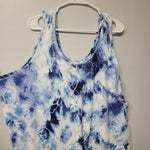 Old Navy Romper Thick Warm Sleeveless Tank Shorts Womens Plus 4X Blue Tie Dye