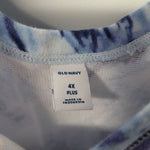 Old Navy Romper Thick Warm Sleeveless Tank Shorts Womens Plus 4X Blue Tie Dye