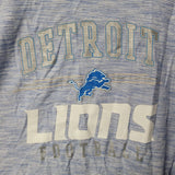 NFL Teams Detroit Lions Football Shirt Long Sleeve Blue Gray Womens 2X Michigan